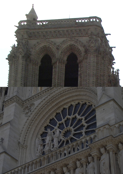 notre dame close up